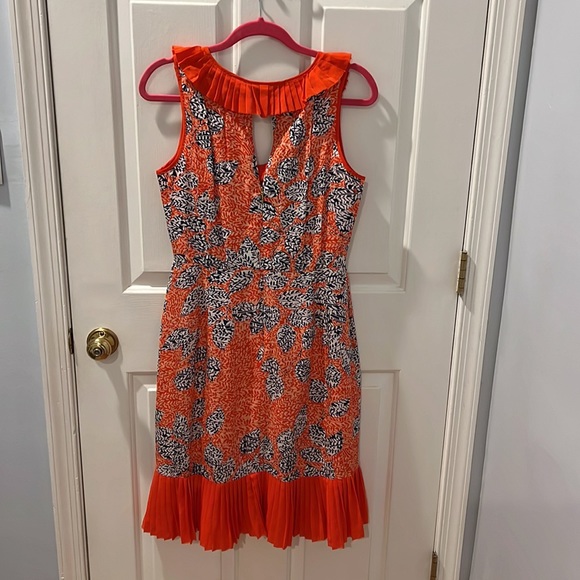 Tory Burch Janetta Flouncy Pleated Silk Dress - Picture 7 of 11